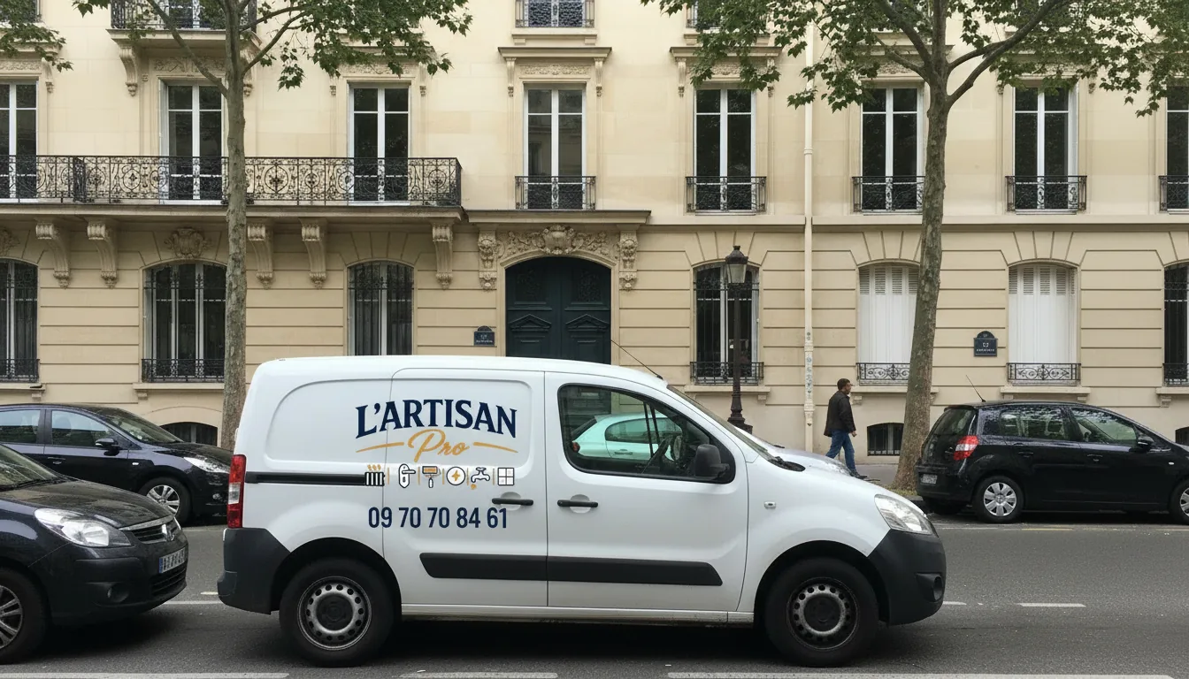Le véhicule L'ARTISAN PRO en intervention en Île-de-France